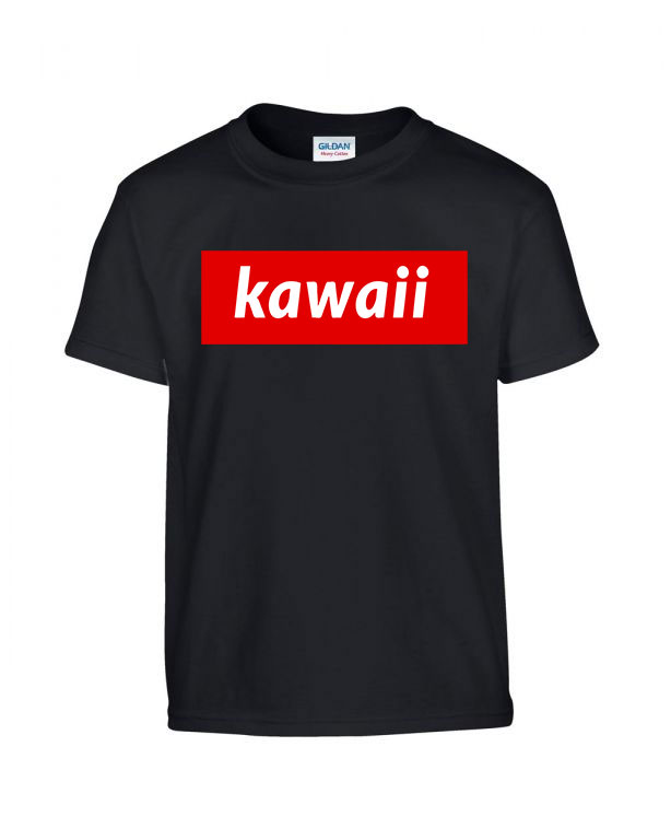 kawaiii japán Fekete Gyerek Póló