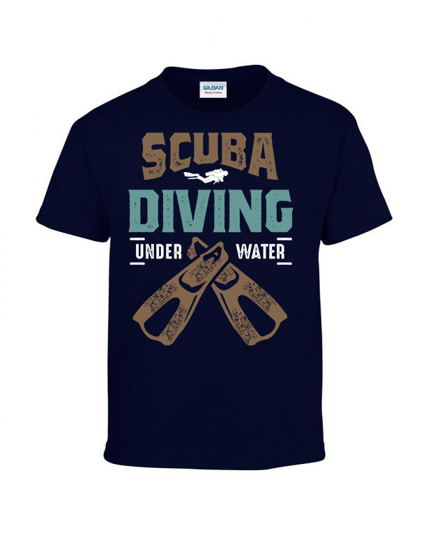 scuba diving búvárkodás búvár Sötétkék Gyerek Póló