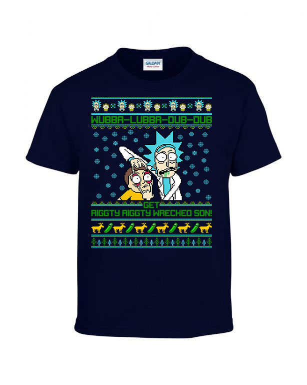 rick és morty Sötétkék Gyerek Póló