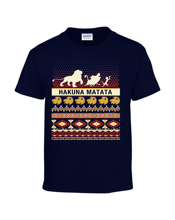 hakuna matata oroszlánkirály Sötétkék Gyerek Póló