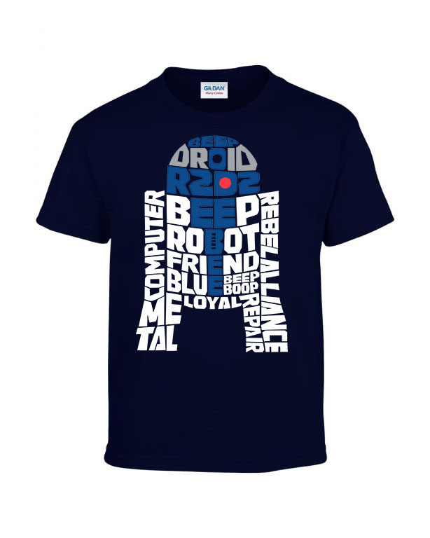 r2d2 star wars Sötétkék Gyerek Póló