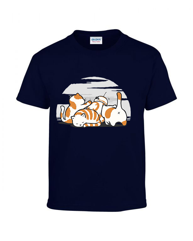 bb8 star wars macskák macskás cicás Sötétkék Gyerek Póló