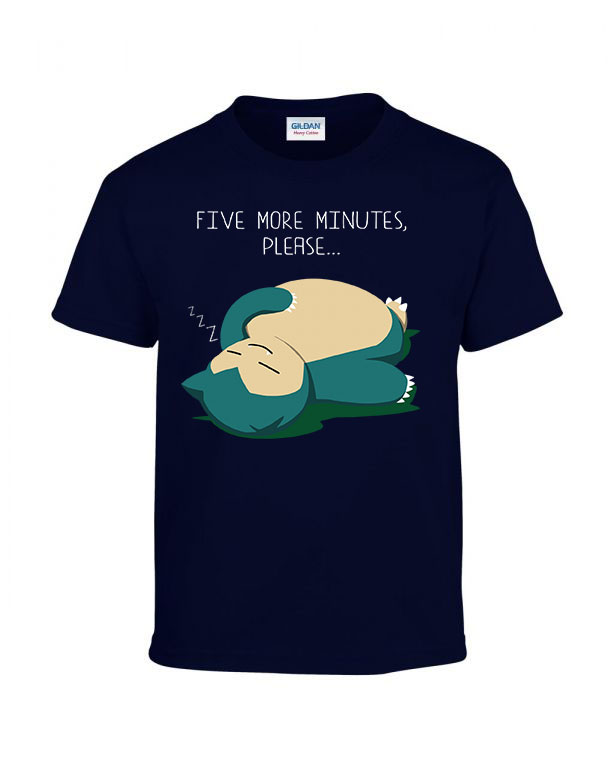 snorlax pokemon lusta alvós még öt perc Sötétkék Gyerek Póló