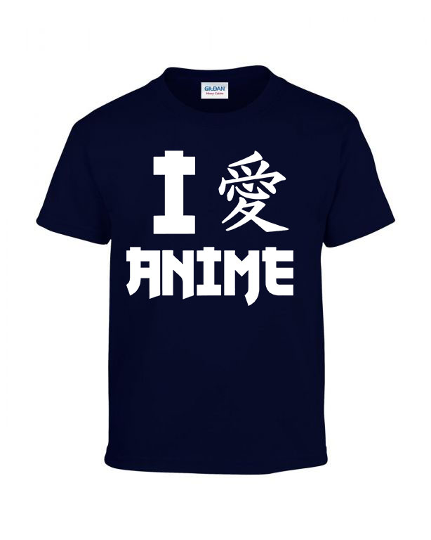 i love anime Sötétkék Gyerek Póló