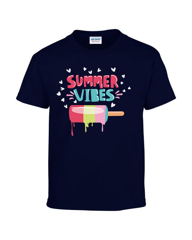 summer vibes nyár Sötétkék Gyerek Póló
