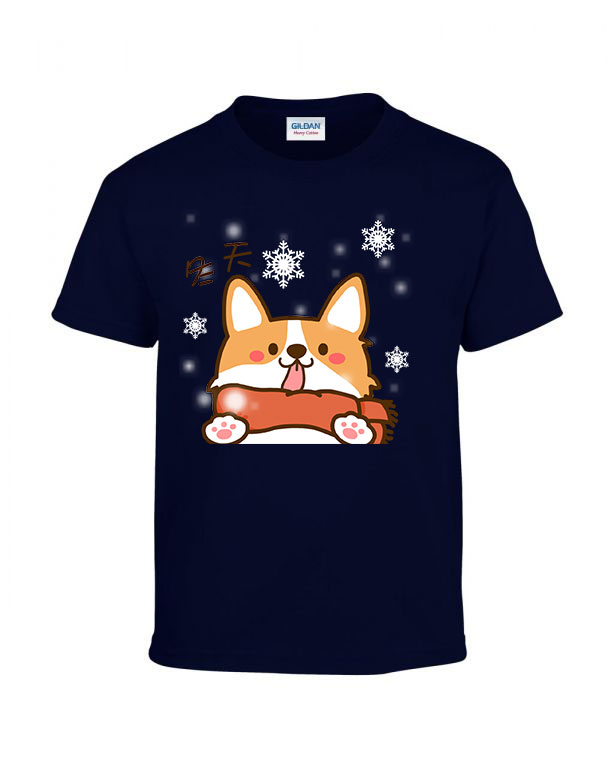 corgi korgi Sötétkék Gyerek Póló