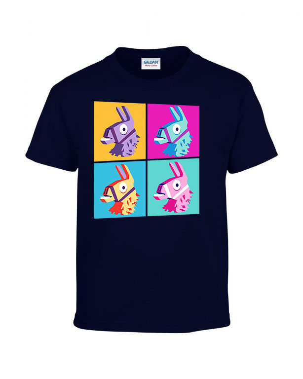 loot láma fortnite loot llama Sötétkék Gyerek Póló