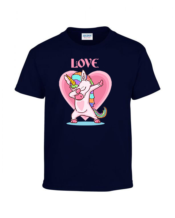 unikornis love Sötétkék Gyerek Póló