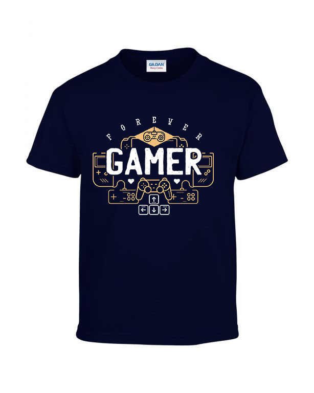 Gamer Forever Sötétkék Gyerek Póló