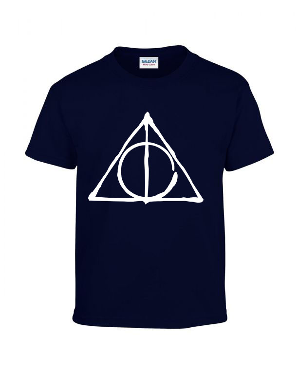 halál ereklyéi harry potter Sötétkék Gyerek Póló