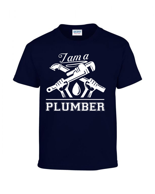 plumber vízvezetékszerelő Sötétkék Gyerek Póló