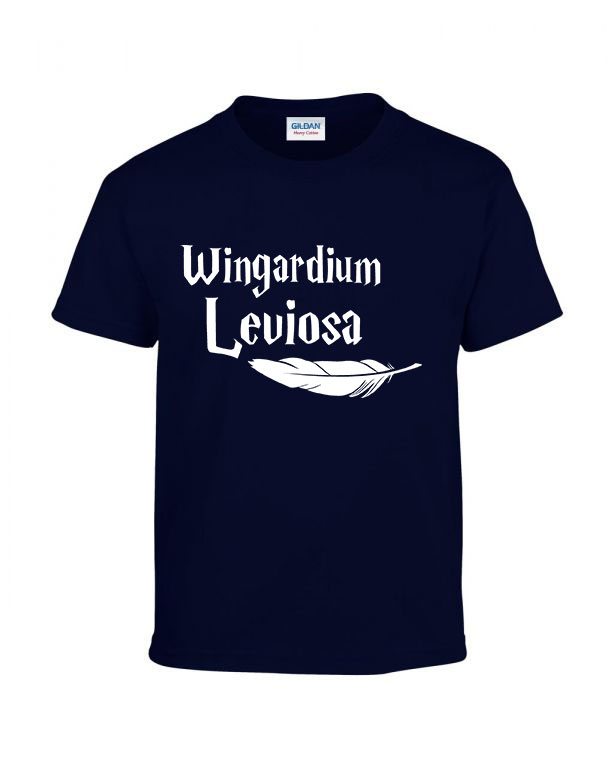 harry potter wingardium leviosa Sötétkék Gyerek Póló