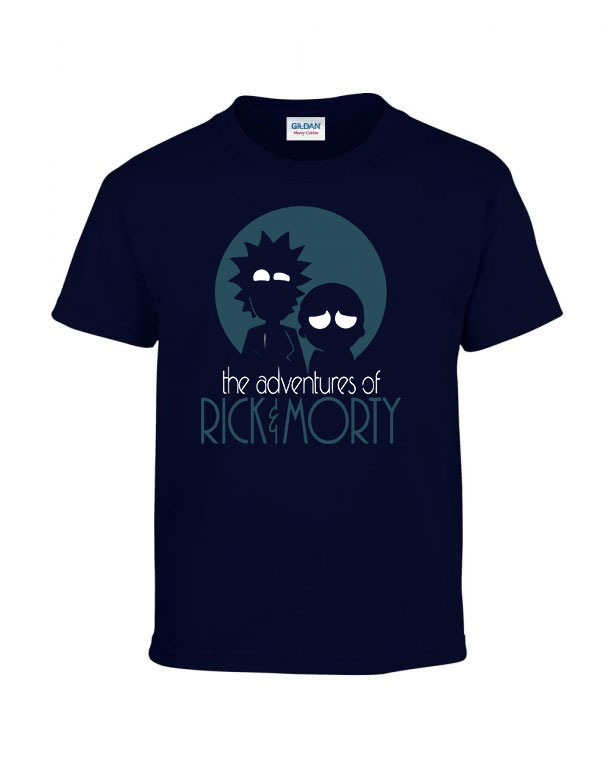 rick és morty Sötétkék Gyerek Póló