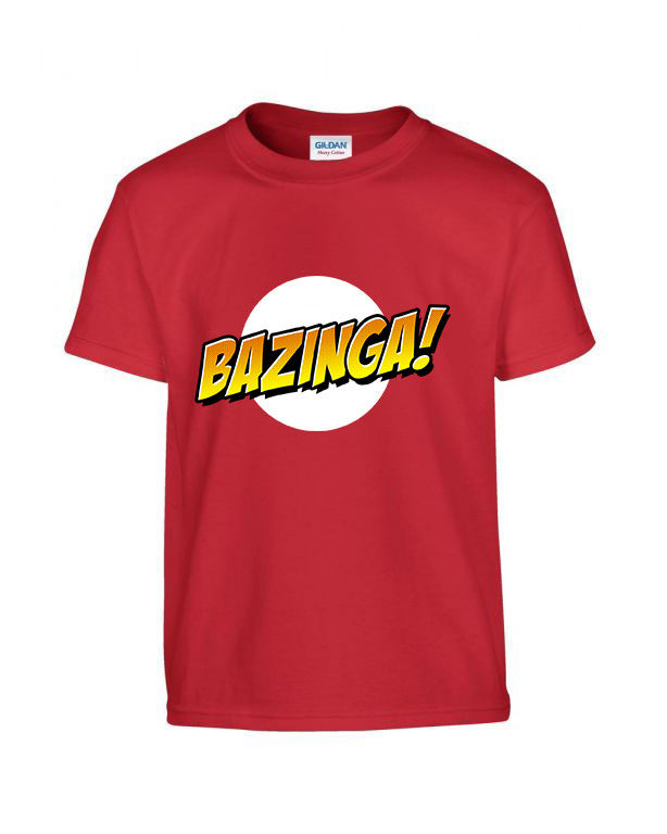 agymenők bazinga sheldon big bang theory Piros Gyerek Póló