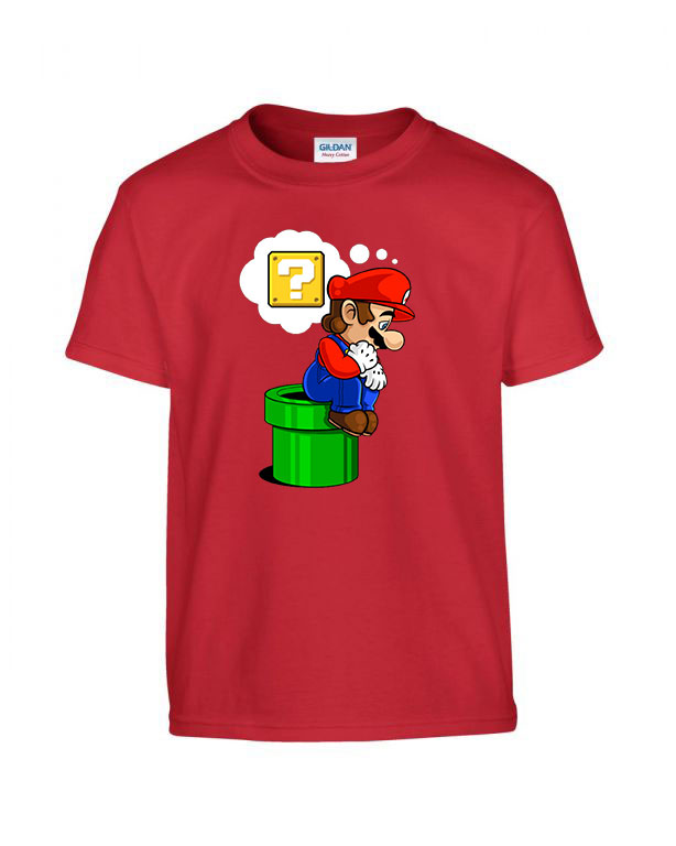 super mario Piros Gyerek Póló