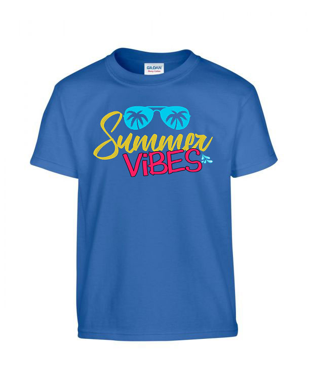 summer vibes nyár nyaralás Kék Gyerek Póló