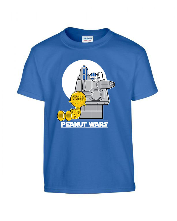 star wars c2po r2d2 Kék Gyerek Póló