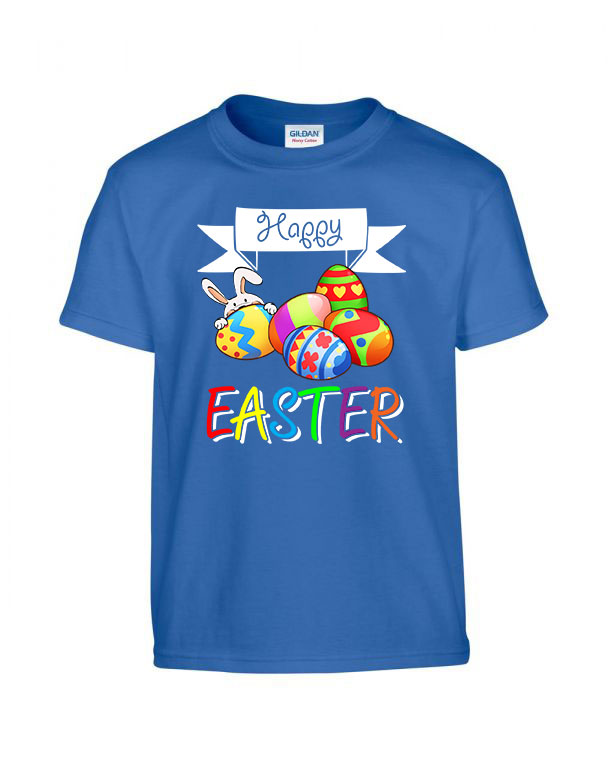 happy easter húsvét Kék Gyerek Póló