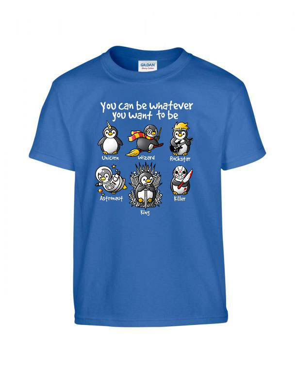 geek pingvinek pingvin Kék Gyerek Póló