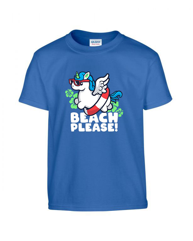 beach please  Kék Gyerek Póló