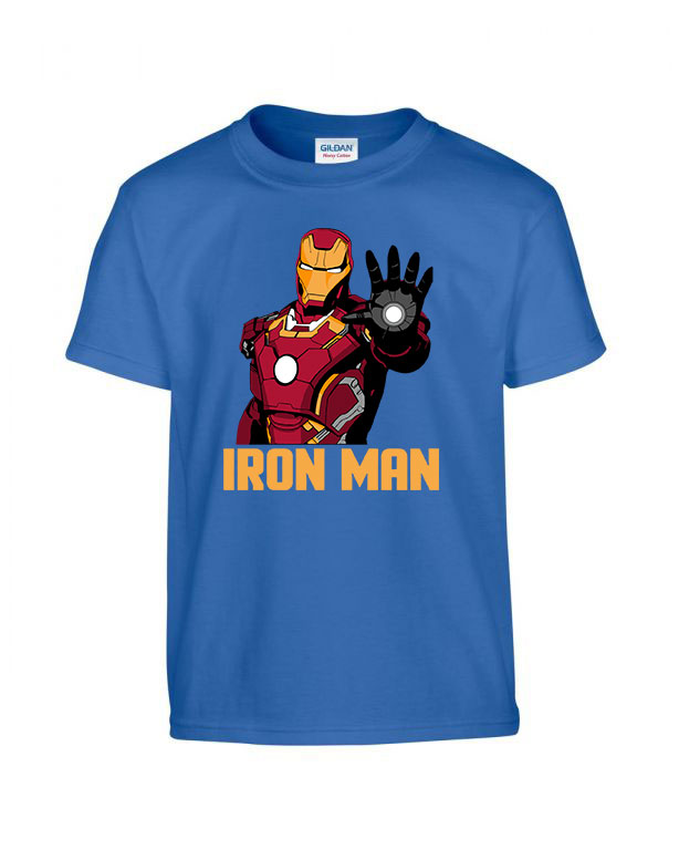 iron man vasember Kék Gyerek Póló