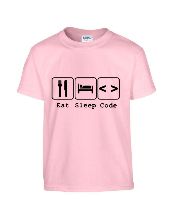 programozás programozó coding Rózsaszín Gyerek Póló