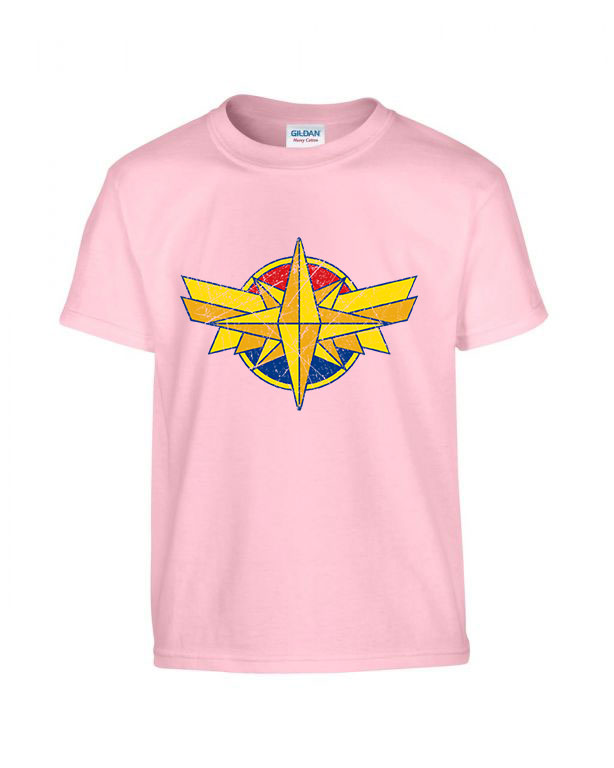 captain marvel marvel kapitány Rózsaszín Gyerek Póló