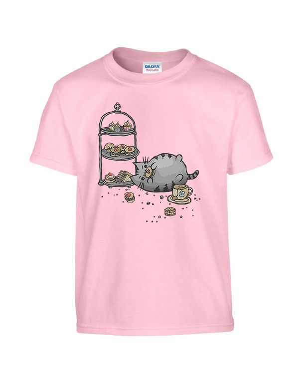 pusheen macska macskás cica cicás Rózsaszín Gyerek Póló