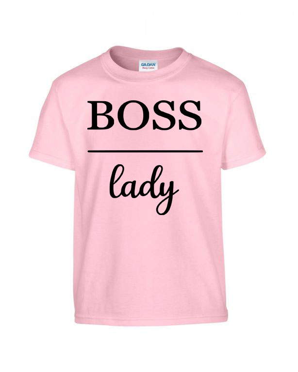 boss lady Rózsaszín Gyerek Póló