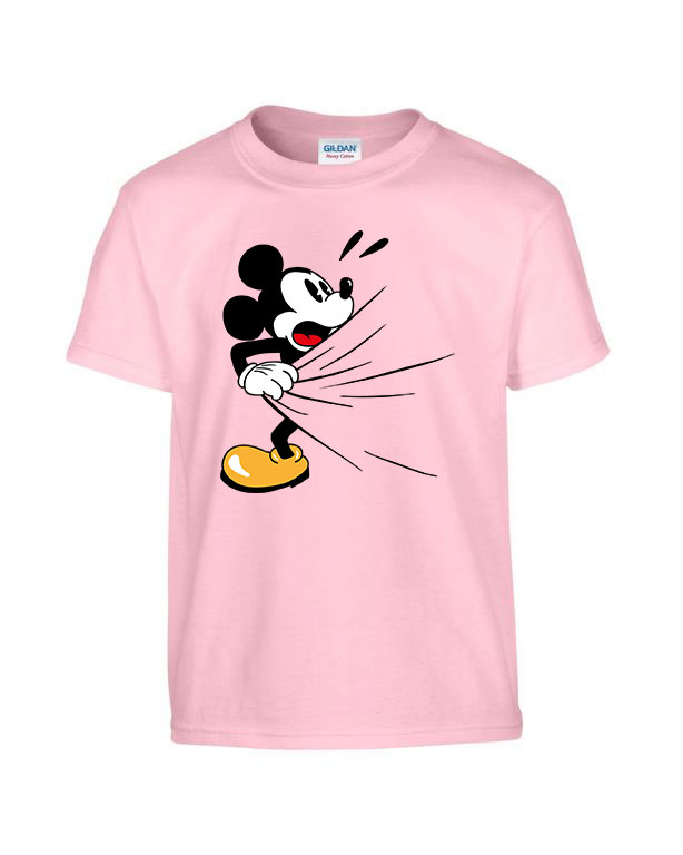 mickey egér zuhanyzik Rózsaszín Gyerek Póló