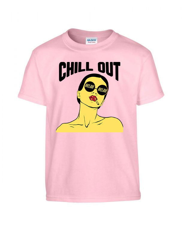 chill out relax girl Rózsaszín Gyerek Póló