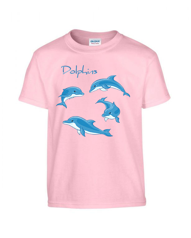 delfin delfines Rózsaszín Gyerek Póló