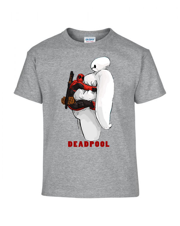 Deadpool Baymax Sportszürke Gyerek Póló