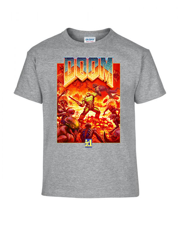 doom Sportszürke Gyerek Póló