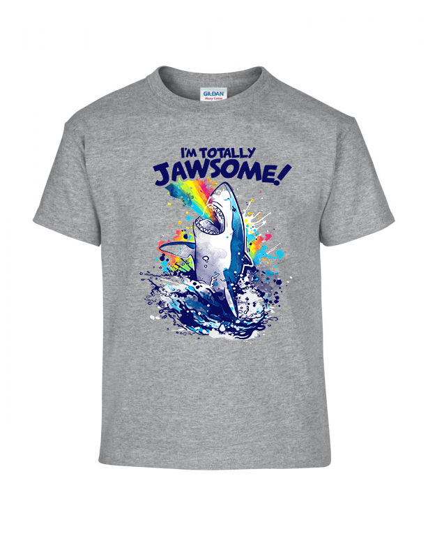 Jawsome cápa cápás Sportszürke Gyerek Póló