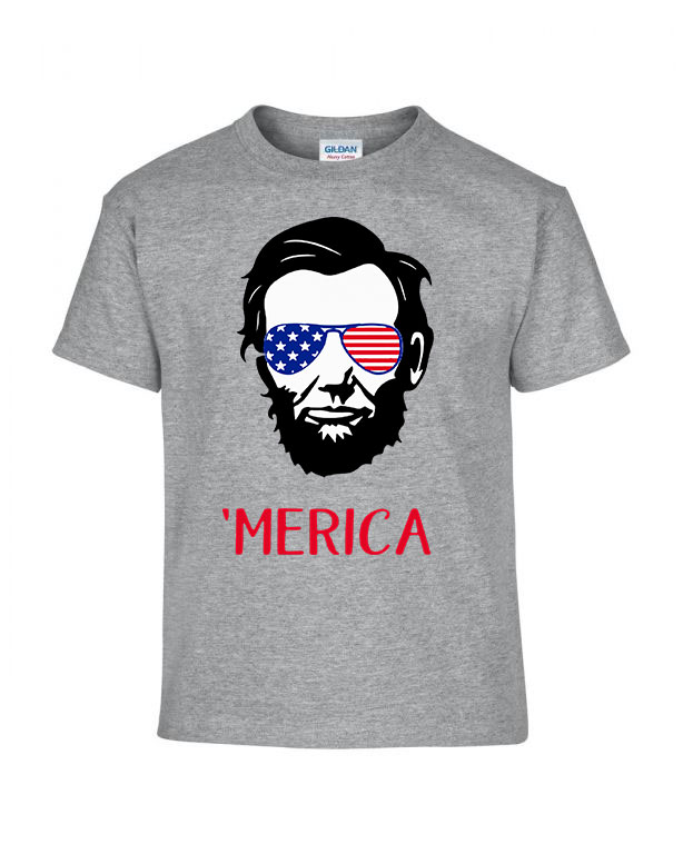 america amerika abraham lincoln Sportszürke Gyerek Póló