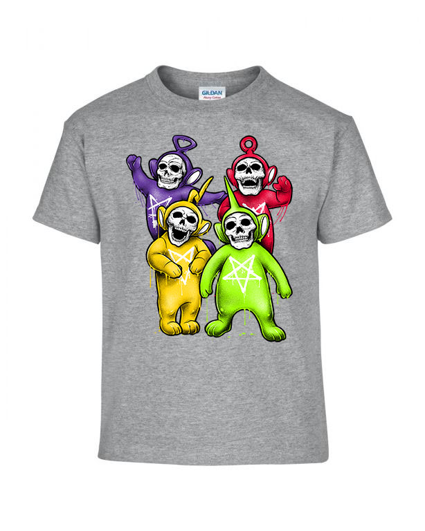 teletubbies koponya Sportszürke Gyerek Póló