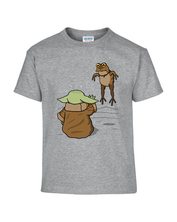 baba yoda baby yoda béka Sportszürke Gyerek Póló