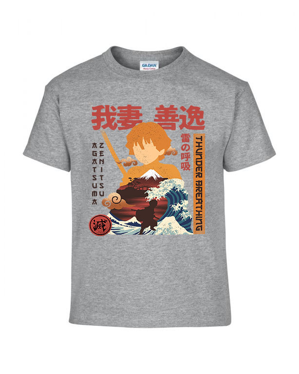 zenitsu demon slayer Sportszürke Gyerek Póló