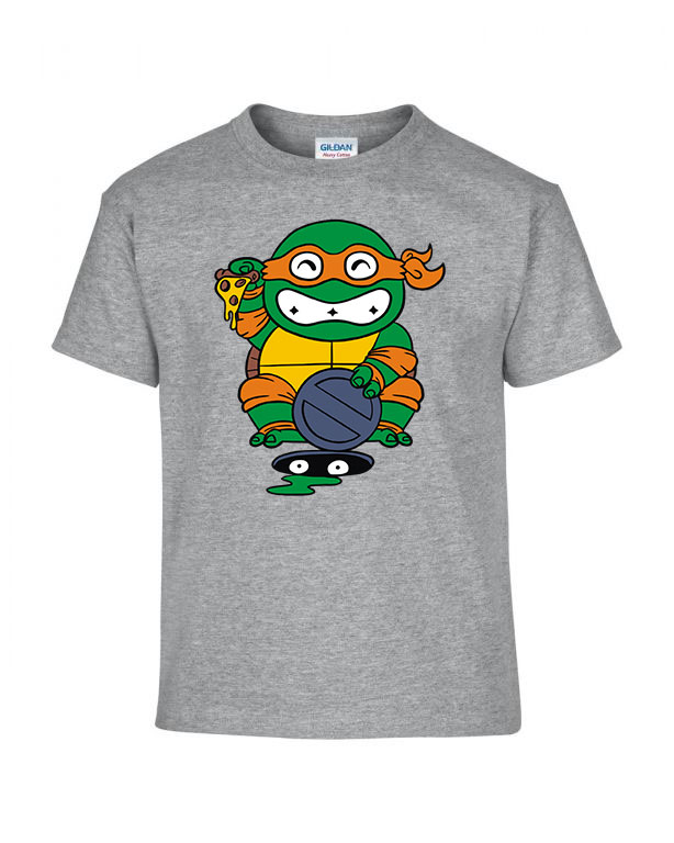 tini ninja teknőcök michelangelo Sportszürke Gyerek Póló