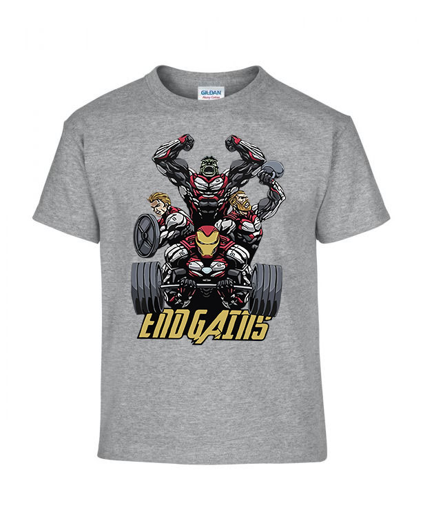 kondi edzés gym avengers no pain no gain Sportszürke Gyerek Póló