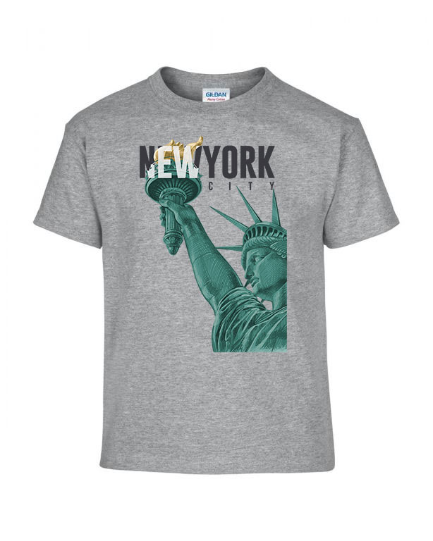 new york city szabadságszobor Sportszürke Gyerek Póló