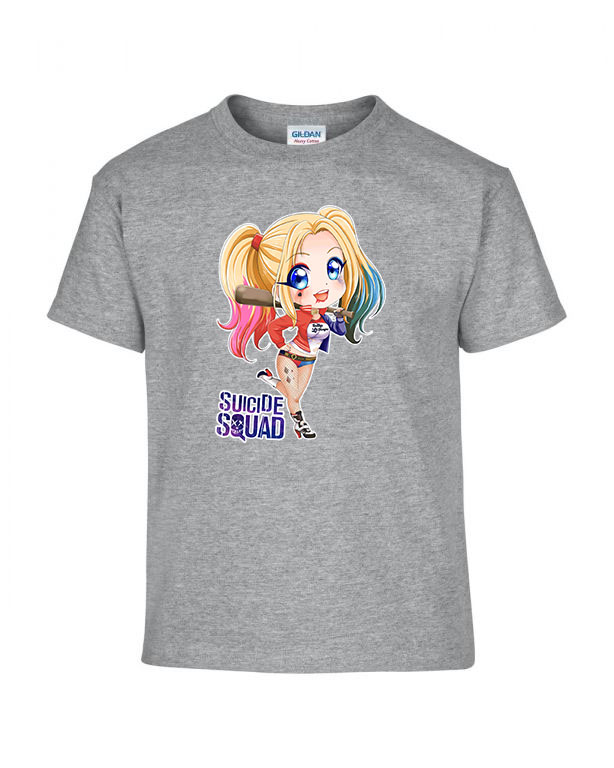 Harley Quinn Chibi Sportszürke Gyerek Póló