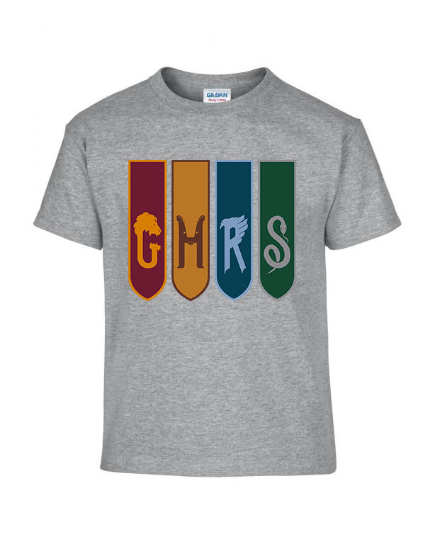Harry Potter Hogwarts Házak Sportszürke Gyerek Póló