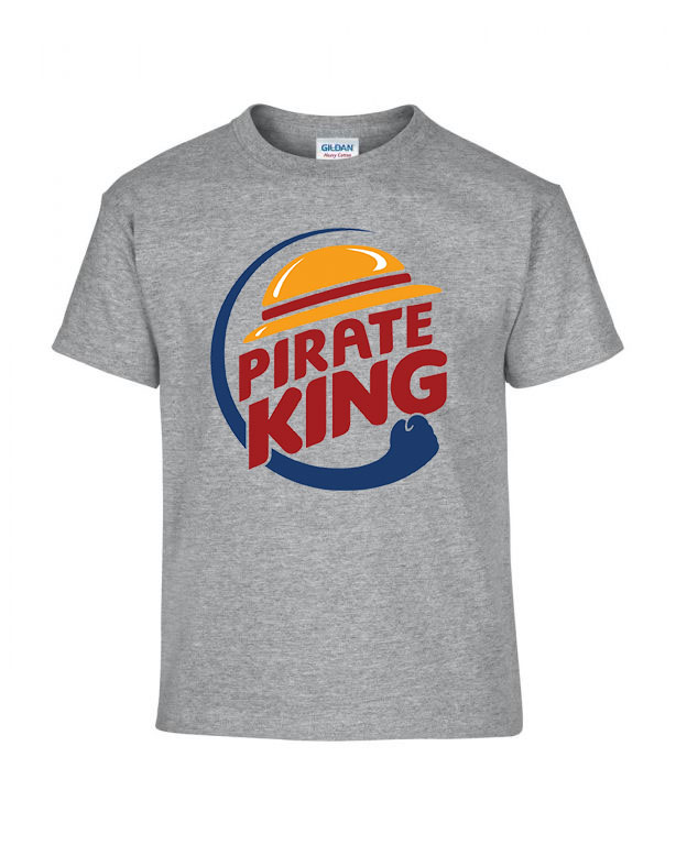 One Piece Pirate King Sportszürke Gyerek Póló
