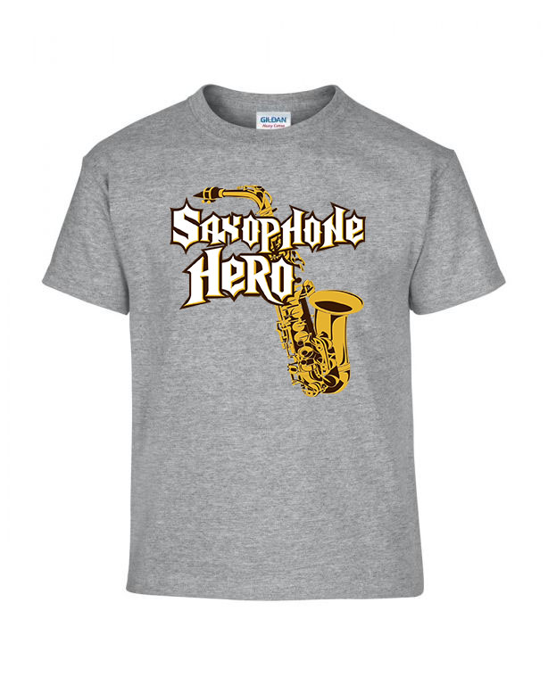 saxophone Sportszürke Gyerek Póló