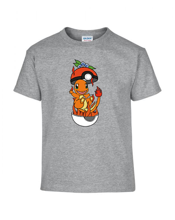pokemon charmander Sportszürke Gyerek Póló