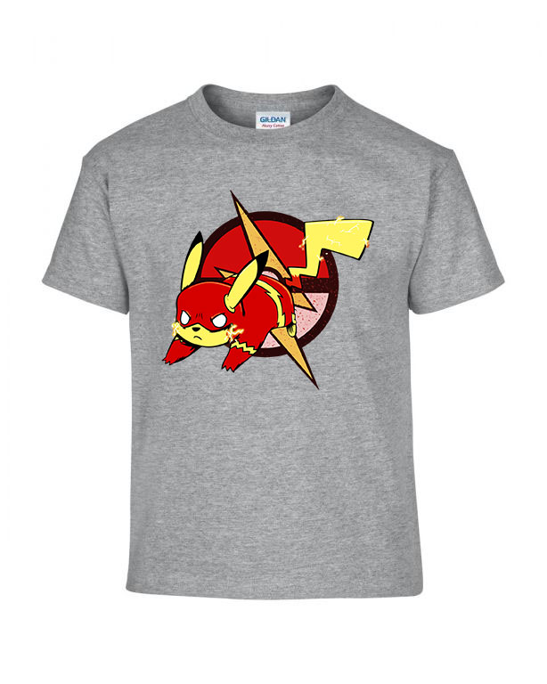 flash pikachu pokemon Sportszürke Gyerek Póló