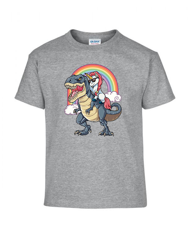 unikornis t-rex Sportszürke Gyerek Póló
