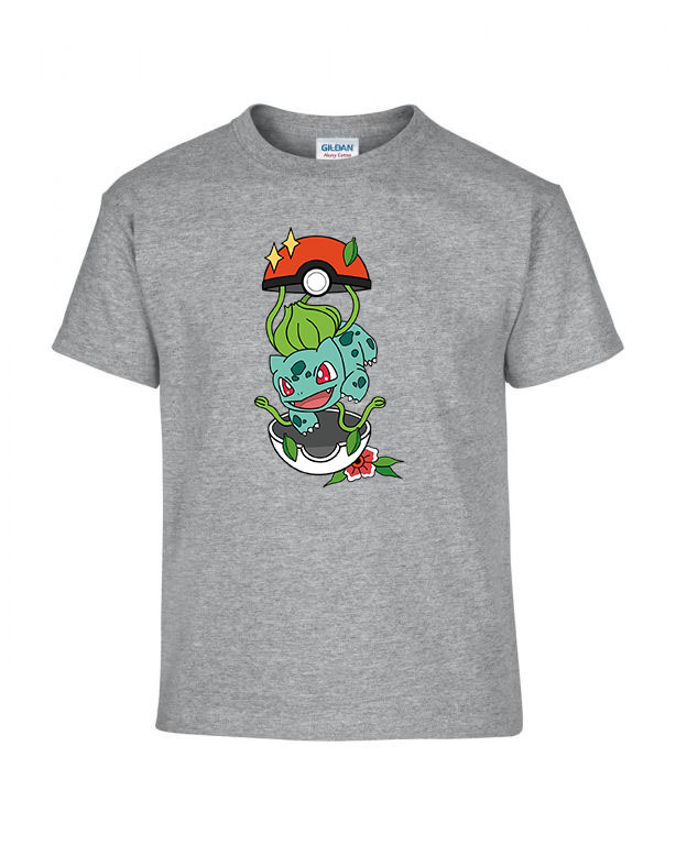 bulbasaur pokemon Sportszürke Gyerek Póló